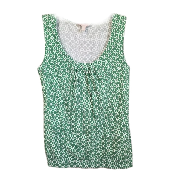 Banana Republic Tops - Banana Republic Scoop Neck Geo Print Top Green Small